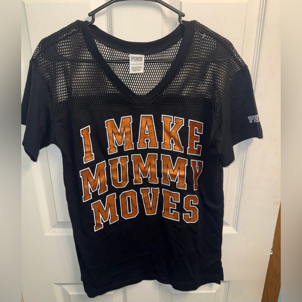 Victorias Secret PINK I Make Mummy Moves Halloween tee